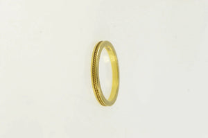 18K 2.0mm Rope Trim Pattern Wedding Band Ring Yellow Gold