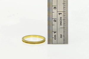 18K 2.0mm Rope Trim Pattern Wedding Band Ring Yellow Gold