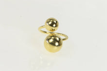 Load image into Gallery viewer, 14K Retro Ball Sphere Geometric Statement Bypass Ring Yellow Gold