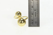 Load image into Gallery viewer, 14K Retro Ball Sphere Geometric Statement Bypass Ring Yellow Gold