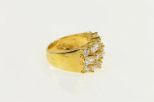 Load image into Gallery viewer, Sterling Silver Tiered Cubic Zirconia Encrusted Statement Band Ring