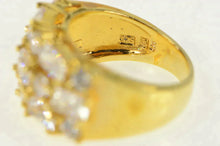 Load image into Gallery viewer, Sterling Silver Tiered Cubic Zirconia Encrusted Statement Band Ring