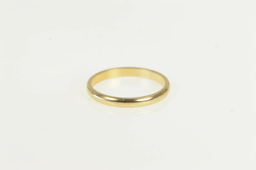 14K 2.3mm Classic Simple Rounded Wedding Band Ring Yellow Gold