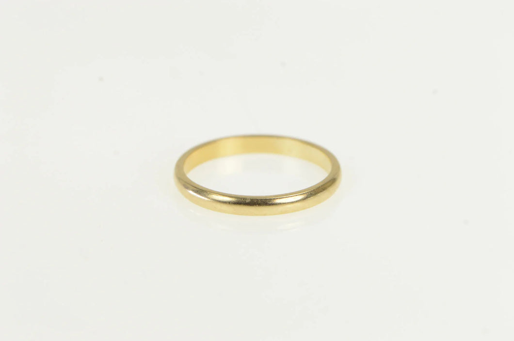 14K 2.3mm Classic Simple Rounded Wedding Band Ring Yellow Gold