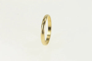 14K 2.3mm Classic Simple Rounded Wedding Band Ring Yellow Gold