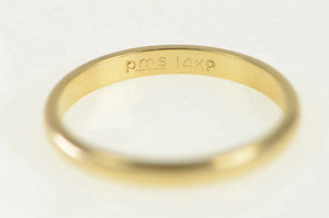 14K 2.3mm Classic Simple Rounded Wedding Band Ring Yellow Gold