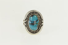 Load image into Gallery viewer, Sterling Silver Southwestern Vintage Turquoise Cabochon Ring