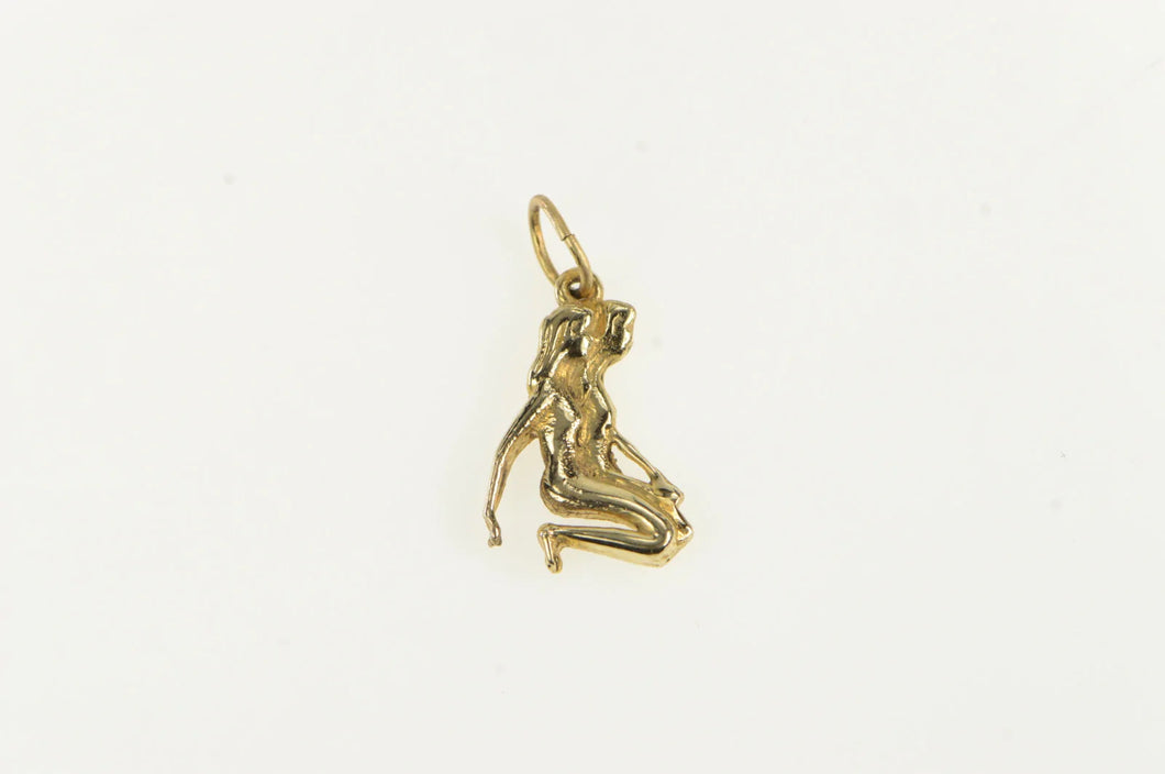 14K Gemini Twins Astrology Zodiac Sign Symbol Charm/Pendant Yellow Gold