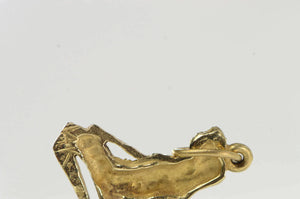14K Gemini Twins Astrology Zodiac Sign Symbol Charm/Pendant Yellow Gold