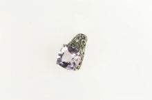 Load image into Gallery viewer, Sterling Silver Faceted Cushion Amethyst Ornate Statement Pendant