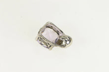 Load image into Gallery viewer, Sterling Silver Faceted Cushion Amethyst Ornate Statement Pendant