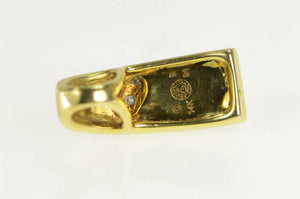 14K Asch Grossbardt Mother of Pearl Diamond Pendant Yellow Gold