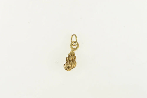 14K 3D Conch Sea Shell Ocean Motif Charm/Pendant Yellow Gold