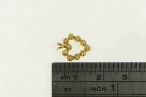 14K Diamond Inset Heart Love Symbol Vintage Charm/Pendant Yellow Gold