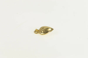 14K Diamond Cut Puffy Heart Love Symbol Charm/Pendant Yellow Gold