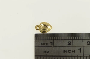 14K Diamond Cut Puffy Heart Love Symbol Charm/Pendant Yellow Gold