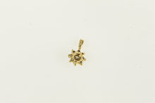 Load image into Gallery viewer, 14K Diamond Flower Cluster Daisy Vintage Pendant Yellow Gold