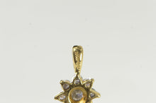 Load image into Gallery viewer, 14K Diamond Flower Cluster Daisy Vintage Pendant Yellow Gold