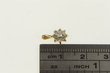 Load image into Gallery viewer, 14K Diamond Flower Cluster Daisy Vintage Pendant Yellow Gold