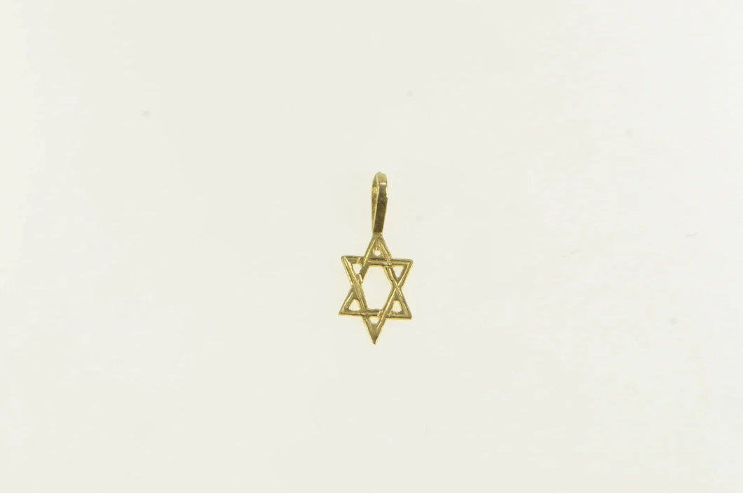 14K Star of David Jewish Faith Symbol Charm/Pendant Yellow Gold