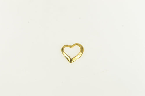 14K Heart Curvy Love Symbol Valentine Charm/Pendant Yellow Gold