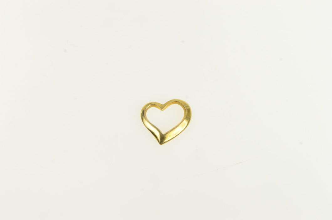 14K Heart Curvy Love Symbol Valentine Charm/Pendant Yellow Gold