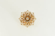 Load image into Gallery viewer, 14K 0.20 Ct OEC Diamond Victorian Ornate Filigree Pin/Brooch Yellow Gold