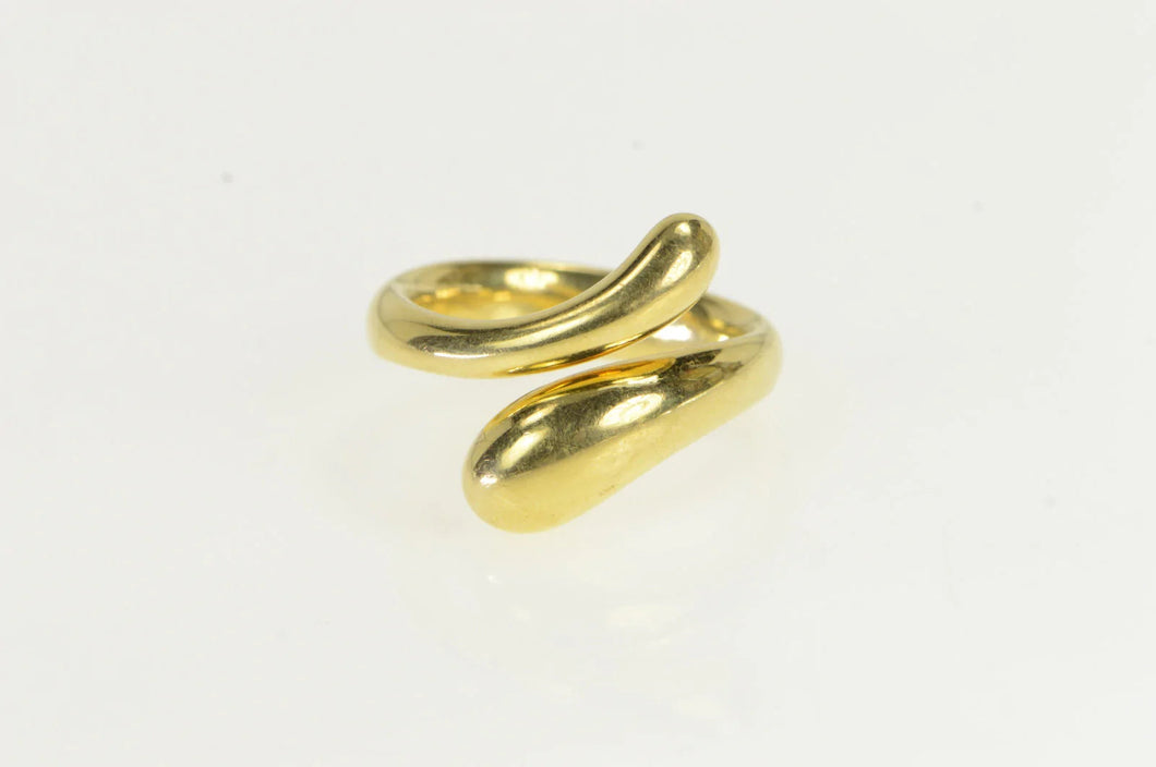 18K Tiffany & Co. Elsa Peretti Teardrop Bypass Ring Yellow Gold