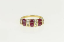 Load image into Gallery viewer, 14K 2.00 Ctw Natural Ruby CZ Vintage Statement Ring Yellow Gold