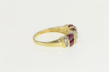 Load image into Gallery viewer, 14K 2.00 Ctw Natural Ruby CZ Vintage Statement Ring Yellow Gold
