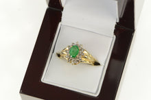 Load image into Gallery viewer, 14K 1.00 Ctw Emerald Diamond Halo Engagement Ring Yellow Gold