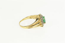 Load image into Gallery viewer, 14K 1.00 Ctw Emerald Diamond Halo Engagement Ring Yellow Gold