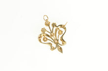 Load image into Gallery viewer, 14K Victorian Opal Seed Pearl Fleur De Lis Pendant/Pin Yellow Gold