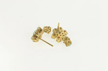 Load image into Gallery viewer, 14K Victorian Opal Ornate Flower Cluster Dangle Earrings Yellow Gold