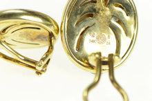 Load image into Gallery viewer, 14K Asch Grossbardt Mother of Pearl Diamond Earrings Yellow Gold