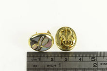 Load image into Gallery viewer, 14K Asch Grossbardt Mother of Pearl Diamond Earrings Yellow Gold