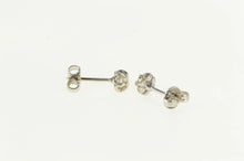 Load image into Gallery viewer, 14K 0.25 Ctw 1950&#39;s Diamond Solitaire Stud Earrings White Gold