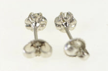 Load image into Gallery viewer, 14K 0.25 Ctw 1950&#39;s Diamond Solitaire Stud Earrings White Gold