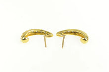 Load image into Gallery viewer, 14K 0.66 Ctw Diamond Semi Hoop Curved Bar Earrings Yellow Gold