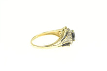 Load image into Gallery viewer, 14K Natural Sapphire Diamond Halo Engagement Ring Yellow Gold