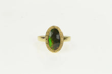 Load image into Gallery viewer, 14K Ammolite Faceted Triplet Oval Statement Ring Yellow Gold