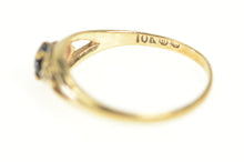 Load image into Gallery viewer, 10K Sapphire Diamond Accent Vintage Statement Ring Yellow Gold