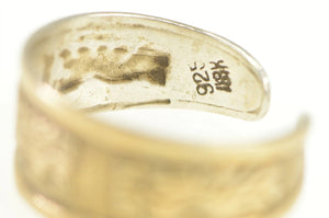 Gold Filled Peruvian Motif Tribal Pattern Band Ring