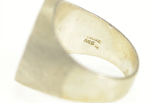 Load image into Gallery viewer, Sterling Silver Oval Ornate F Monogram CZ Initial Signet Ring
