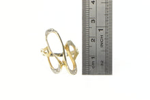 Load image into Gallery viewer, 14K Wavy Diamond Curvy Statement Freeform Ring Yellow Gold