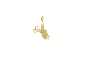 14K Comb Scissors Hair Dresser Barber Stylist Charm/Pendant Yellow Gold
