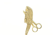 Load image into Gallery viewer, 14K Comb Scissors Hair Dresser Barber Stylist Charm/Pendant Yellow Gold