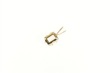 Load image into Gallery viewer, 10K Emerald Cut CZ Solitaire Classic Vintage Pendant Yellow Gold