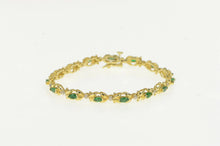 Load image into Gallery viewer, 14K 2.15 Ctw Natural Marquise Emerald Tennis Bracelet 6.75&quot; Yellow Gold