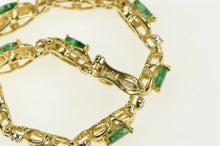 Load image into Gallery viewer, 14K 2.15 Ctw Natural Marquise Emerald Tennis Bracelet 6.75&quot; Yellow Gold